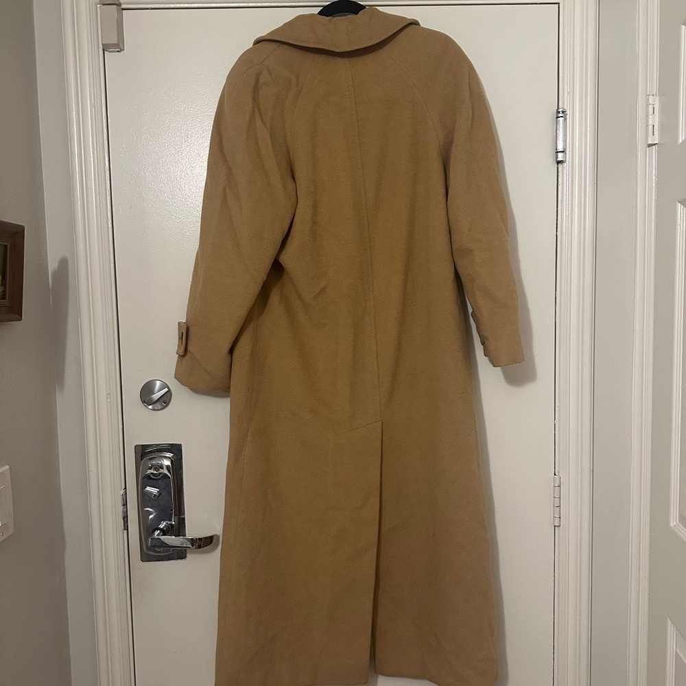 Vintage 90s Camel Hair Wool Tan Coat - Picture 9 of 14